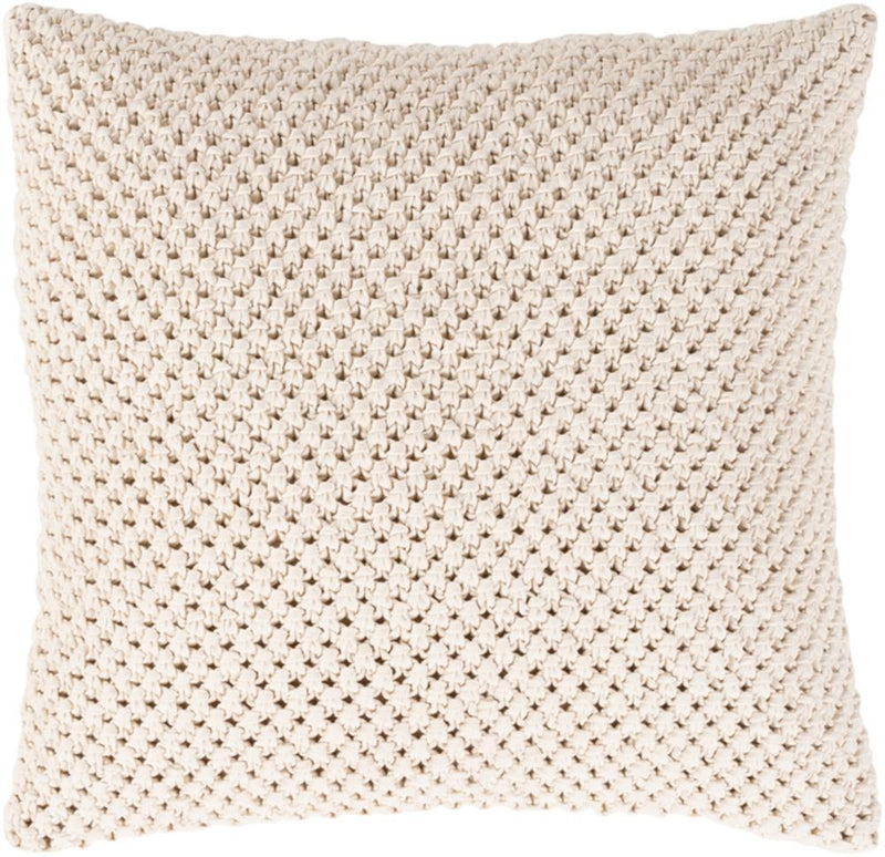 Godavari 18" x 18" Cotton Pillow in Cream Color