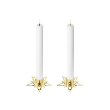 Classic Christmas Star Candleholder - Set of 2