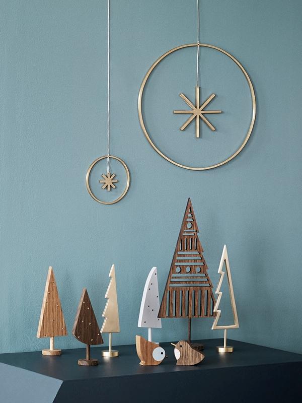 Winterland Brass Tree Outline by Ferm Living