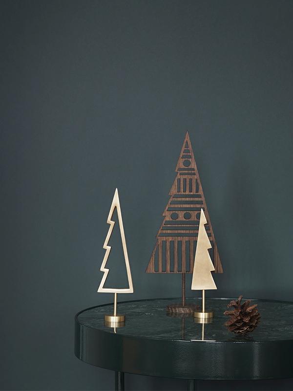 Winterland Brass Tree Outline by Ferm Living