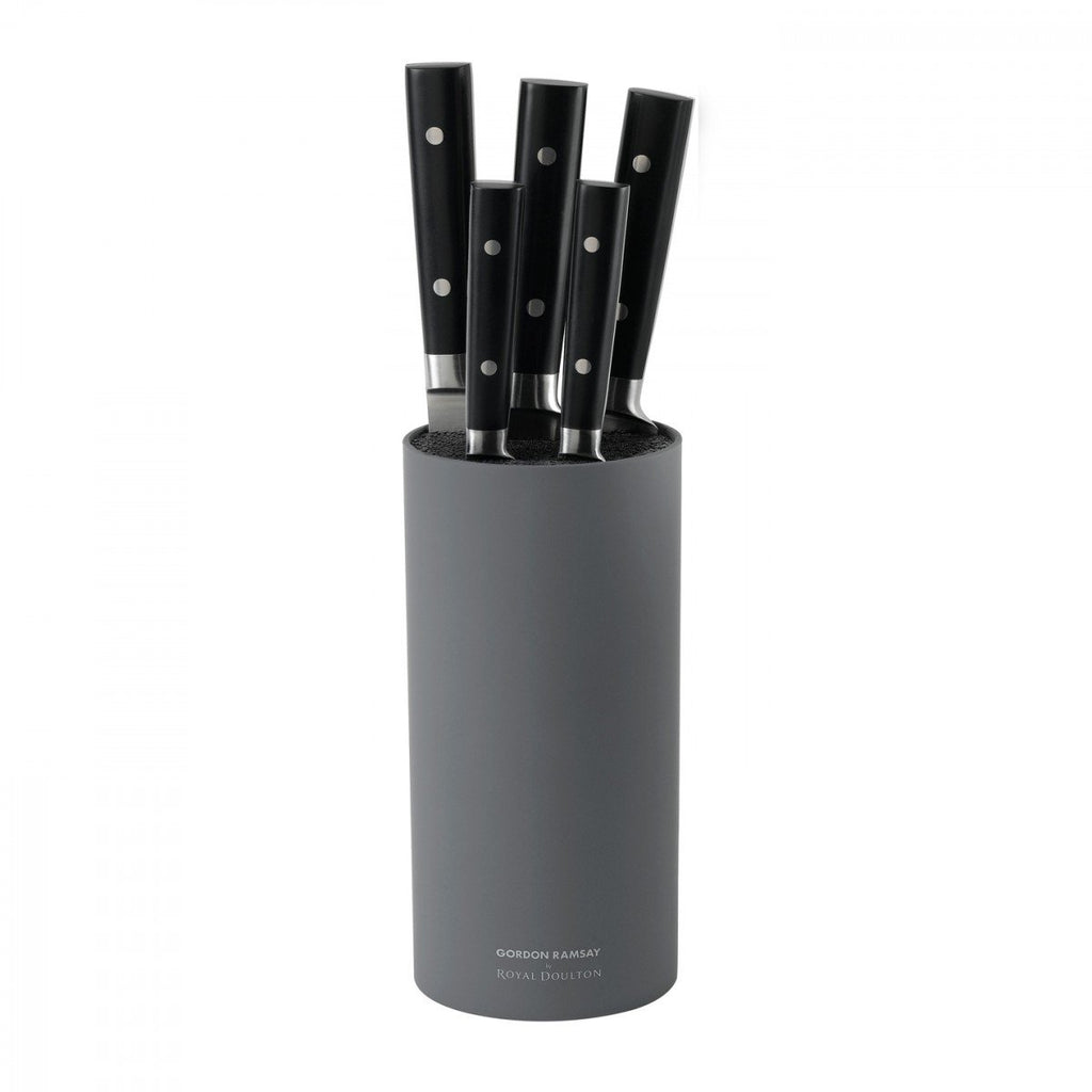 Kitchen Black 6-Piece Knife Block Set by Gordon Ramsay