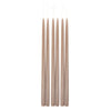 Greige Taper Candles in Various Sizes