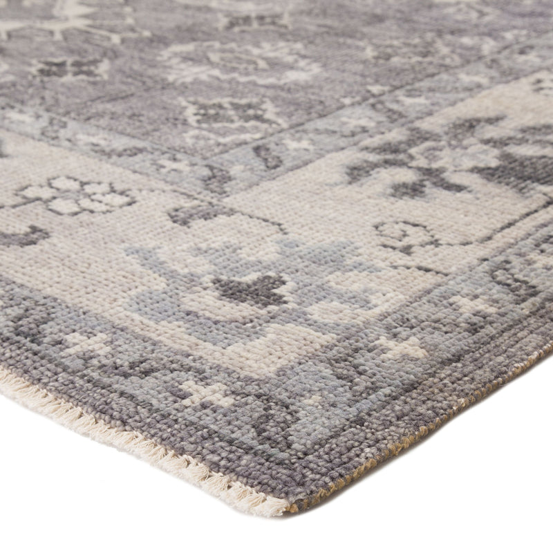 Kella Hand-Knotted Medallion Gray Area Rug