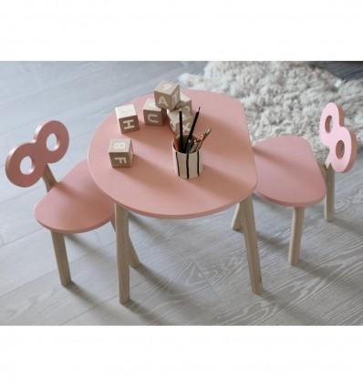 Half Moon Table in Pink