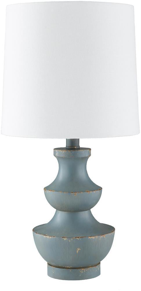 Heller Table Lamp in Sky Blue & White