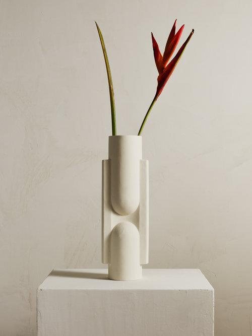 KALA Slender Ceramic Vase in Snow design by Light and Ladder