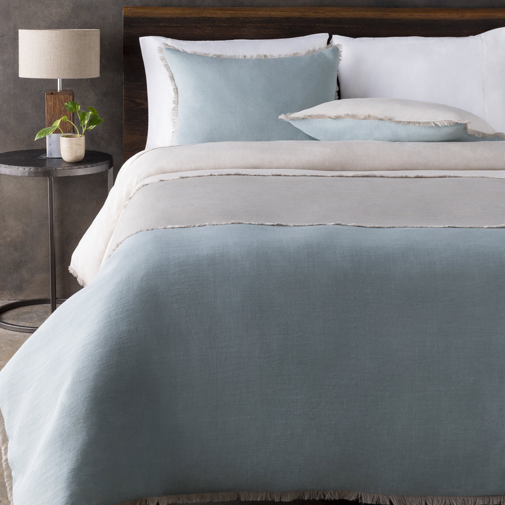 Knightley Bedding in Khaki & Sea Foam