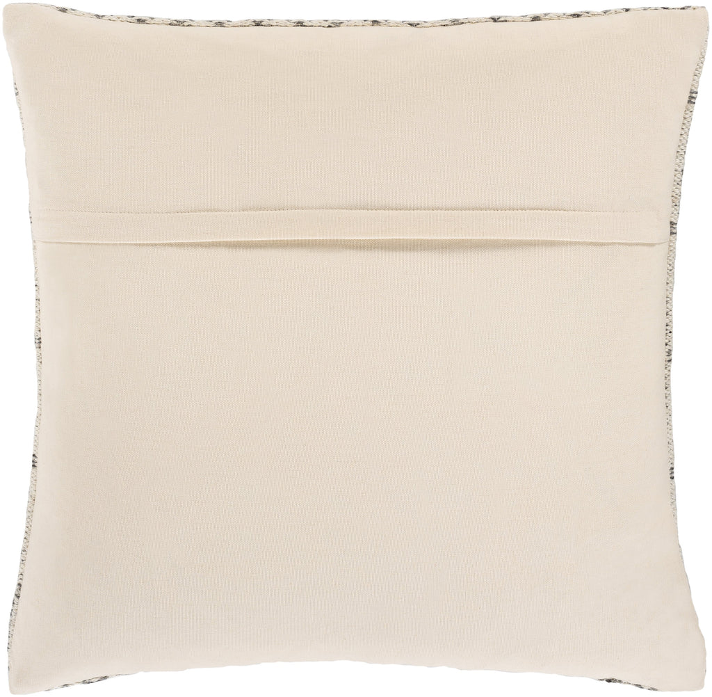 Leif Woven Pillow in Charcoal & Ivory