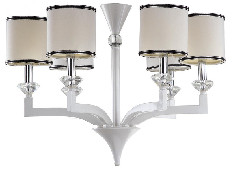 Erin 6 Light White 27.5 Inch Dia Chandelier