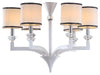 Erin 6 Light White 27.5 Inch Dia Chandelier