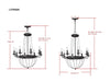 Abrham 8 Light 23 Dia Adjustable Chandelier