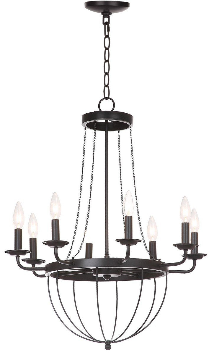 Abrham 8 Light 23 Dia Adjustable Chandelier