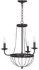 Jacques 3 Light 18 Dia Adjustable Chandelier