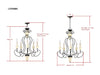 Hanna 5 Light 24-Inch Dia Adjustable Chandelier