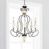 Hanna 5 Light 24-Inch Dia Adjustable Chandelier