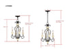 Wilber 4 Light 13.5-Inch Dia Adjustable Chandelier