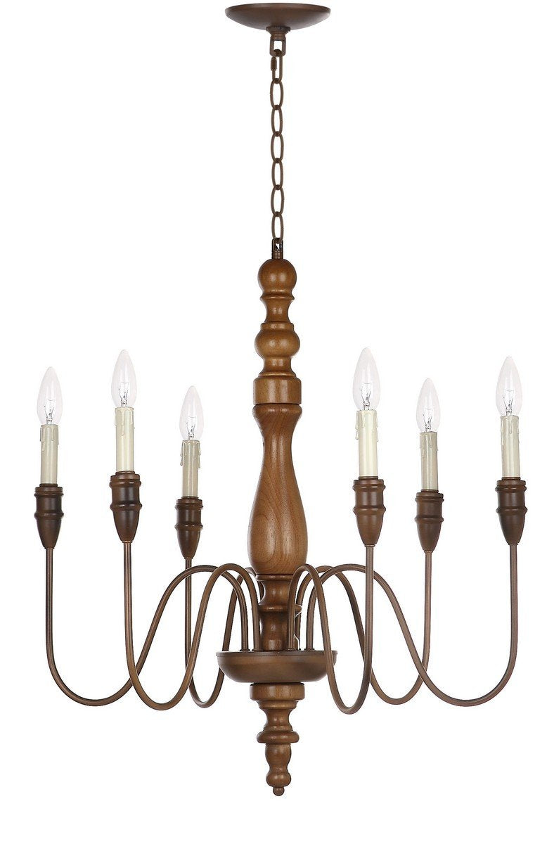 Williams 6 Light 27-Inch Dia Adjustable Chandelier