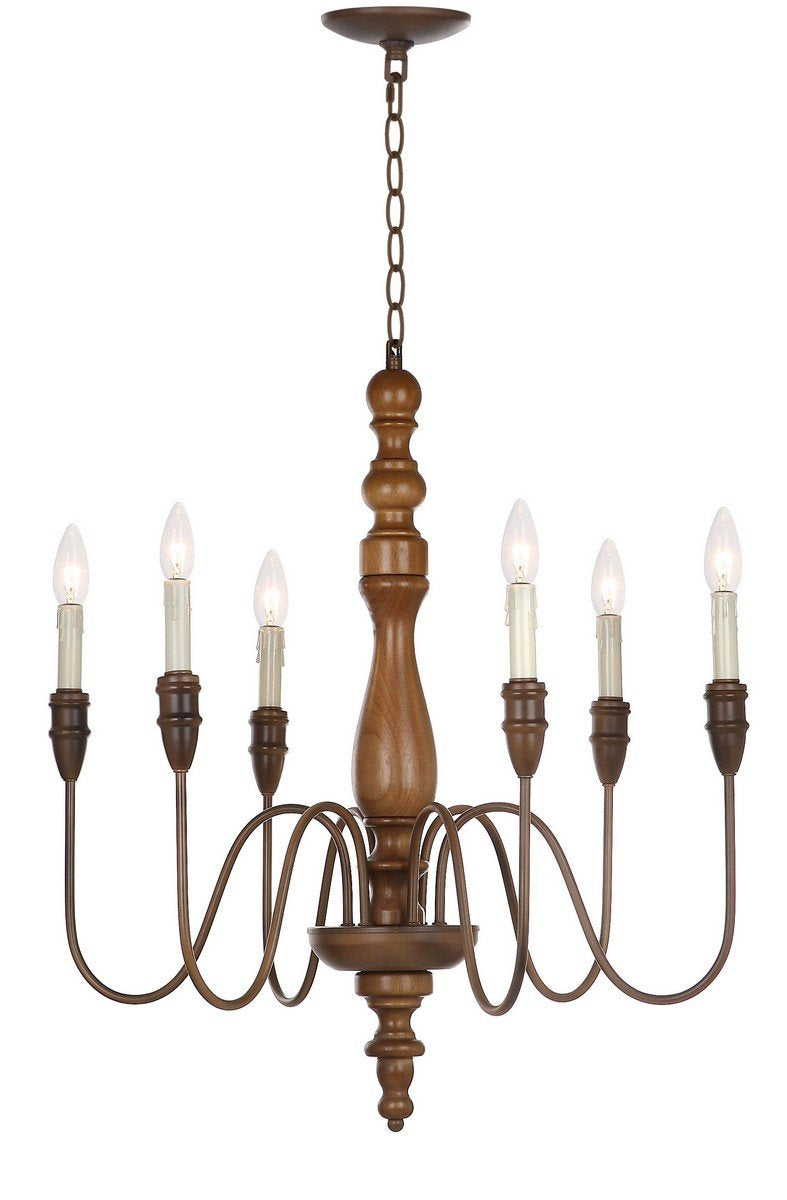 Williams 6 Light 27-Inch Dia Adjustable Chandelier