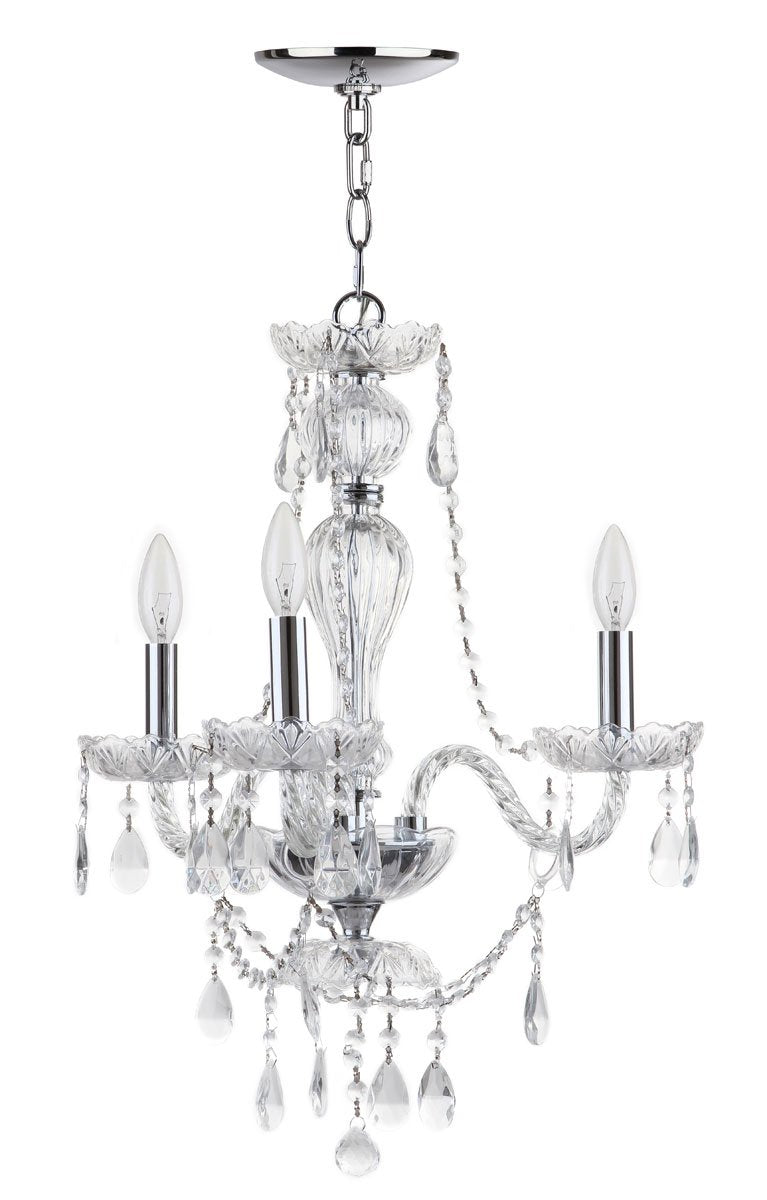 Karah 3 Light Chrome 19.5 Inch Dia Adjustable Chandelier