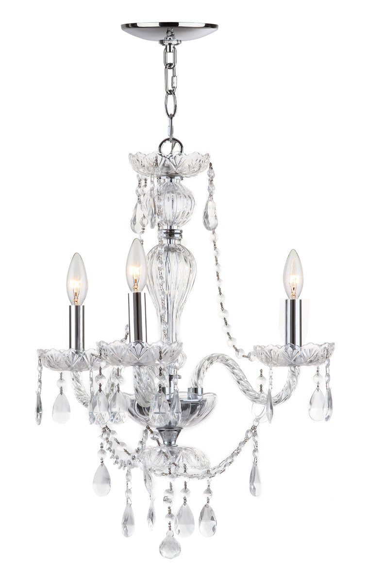 Karah 3 Light Chrome 19.5 Inch Dia Adjustable Chandelier