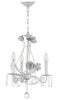 Tempest Floral 3 Light White 15 Inch Dia Adjustable Chandelier