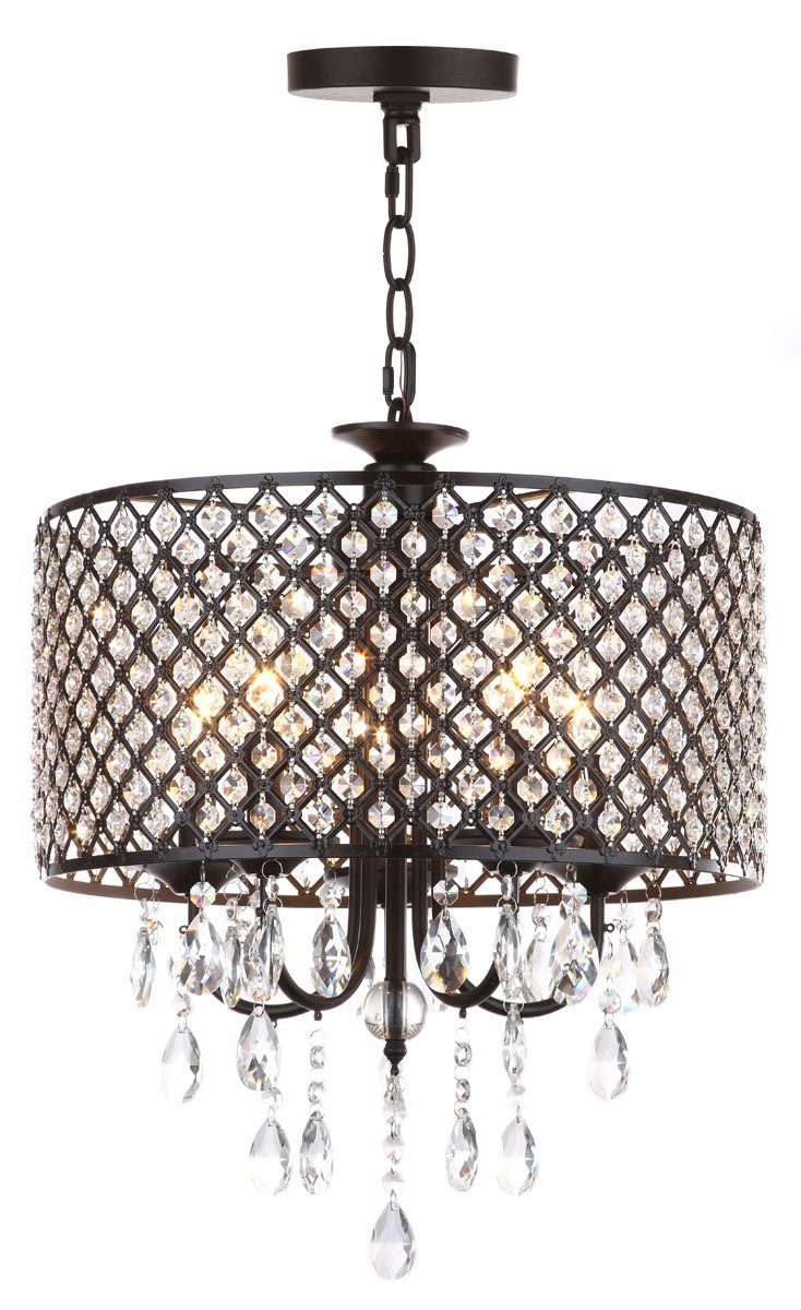 Axel 5 Light Black 17 Inch Dia Adjustable Chandelier