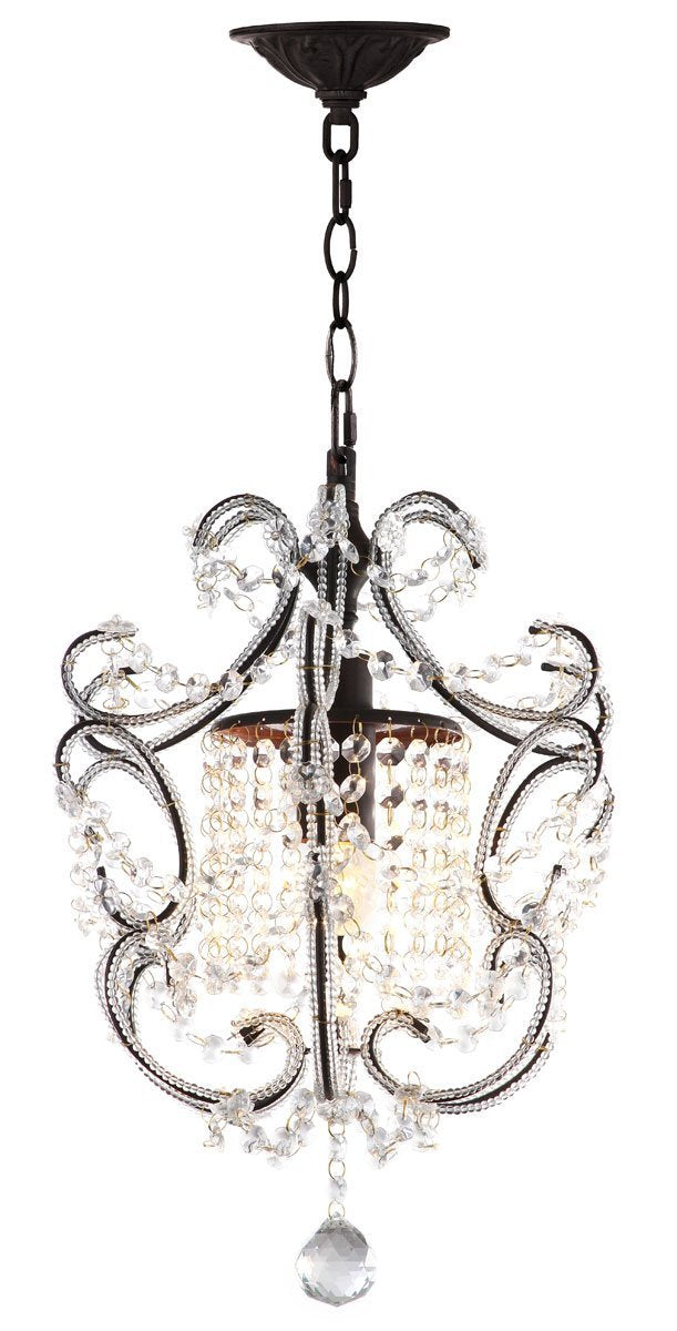 Luna 1 Light Brown 12 Inch Dia Adjustable Chandelier