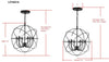 Evie 22 Inch-Dia Adjustable Chandelier