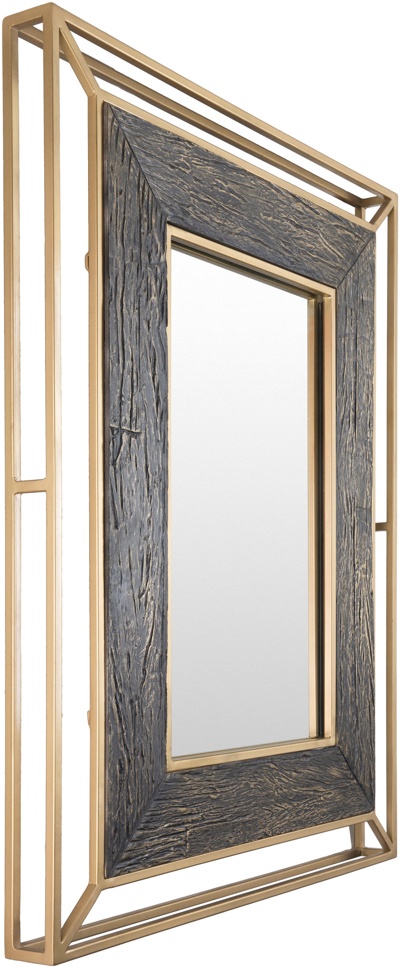 Allure LLU-001 Rectangular Mirror in Gold by Surya