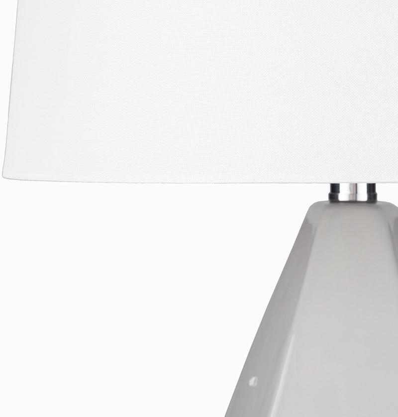 Enigma Table Lamp in Medium Gray & White