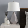 Enigma Table Lamp in Medium Gray & White