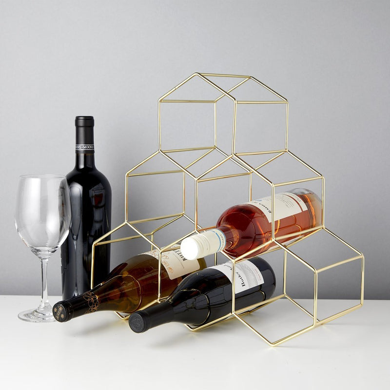 Geo Countertop Wine Rack, 6 Bottle