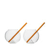 Magaluf Glass w/ Straw in Various Colors - Set of 2