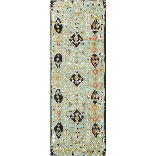 Moroccan Shag Rug in Aqua