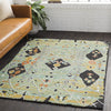 Moroccan Shag Rug in Aqua