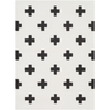 Moroccan Shag Rug in White & Black