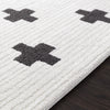 Moroccan Shag Rug in White & Black