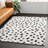 Moroccan Shag Rug in White & Black