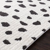 Moroccan Shag Rug in White & Black