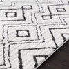 Moroccan Shag Rug in White & Black