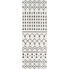 Moroccan Shag Rug in White & Charcoal