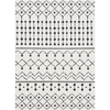 Moroccan Shag Rug in White & Charcoal