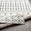 Moroccan Shag Rug in White & Charcoal