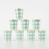 Green Gingham Tree Partyware