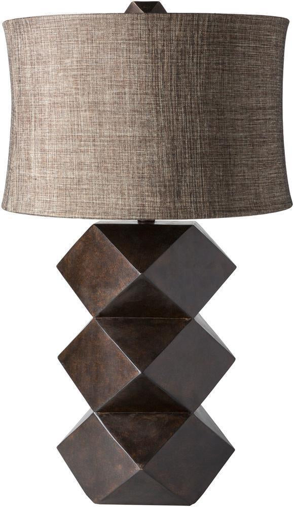 Makena Table Lamp in Camel & Dark Brown