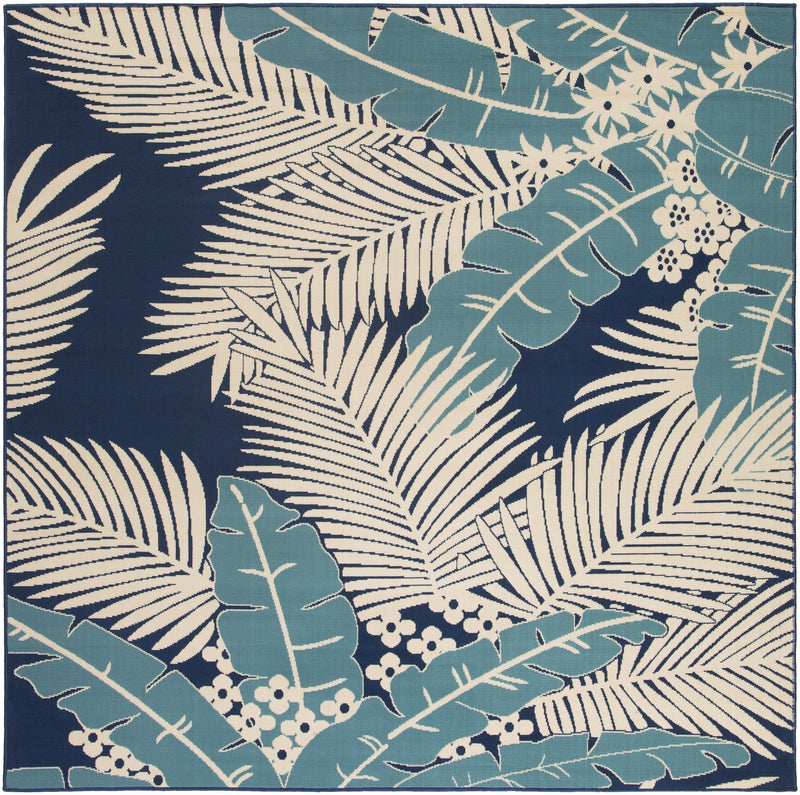 Marina Outdoor Rug in Navy & Denim