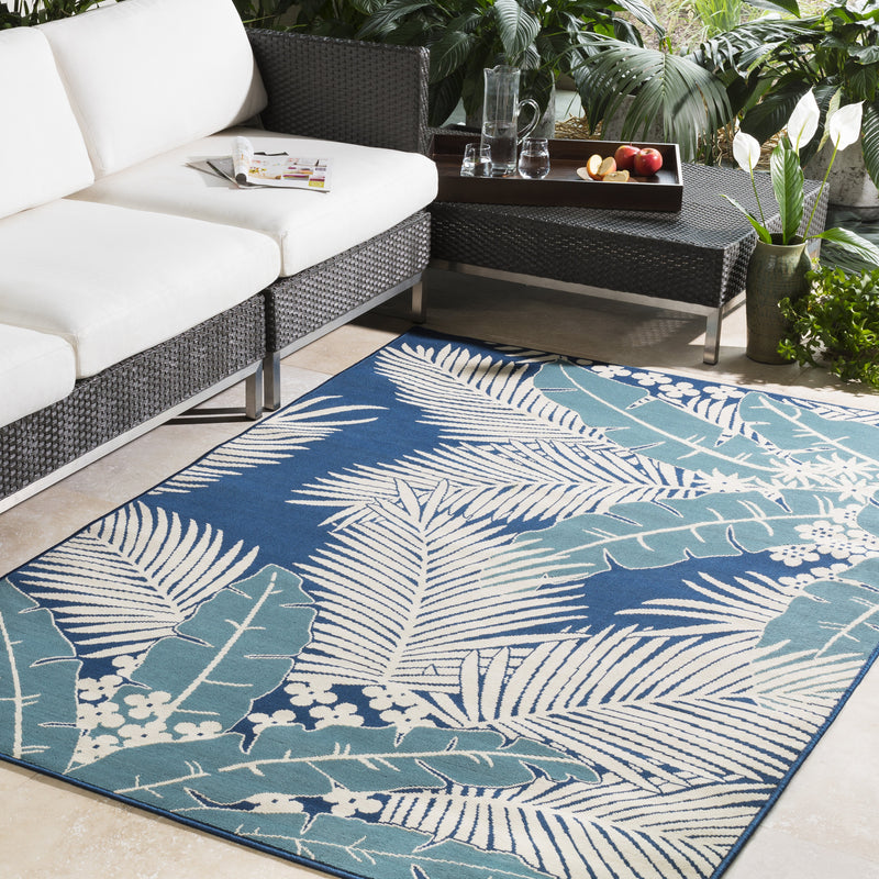 Marina Outdoor Rug in Navy & Denim