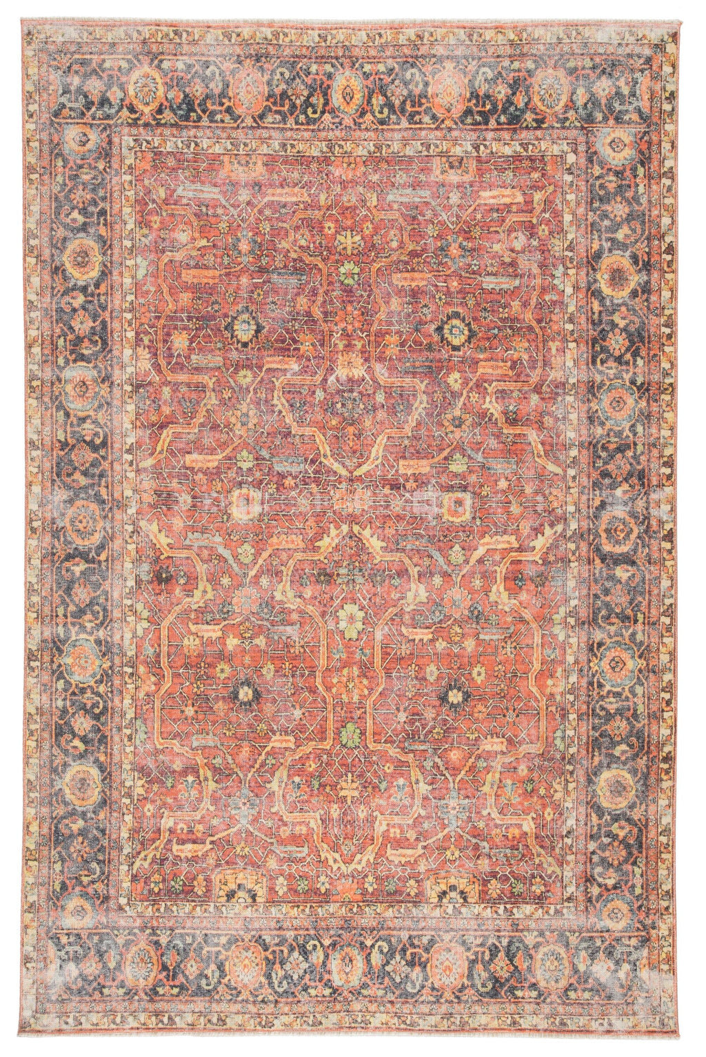 Avonlea Oriental Blue & Orange Area Rug