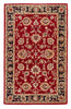 Anthea Handmade Floral Red & Black Area Rug