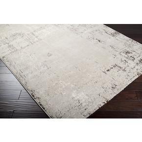 Nuage Collection Area Rug in Feather Grey, Coffee Bean, and Oatmeal design by Surya